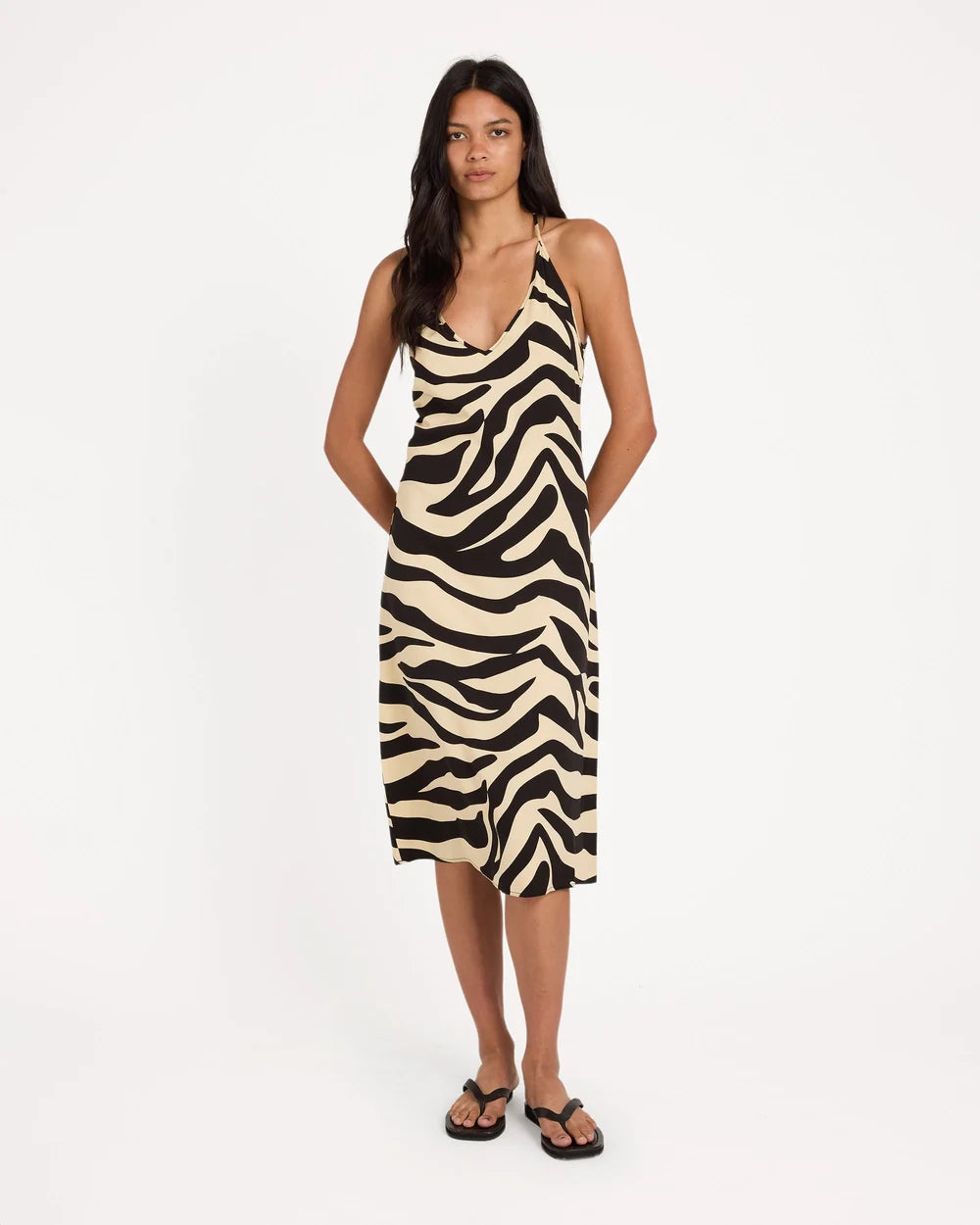 RVCA Voyager Midi Slip Dress RVCA BLACK