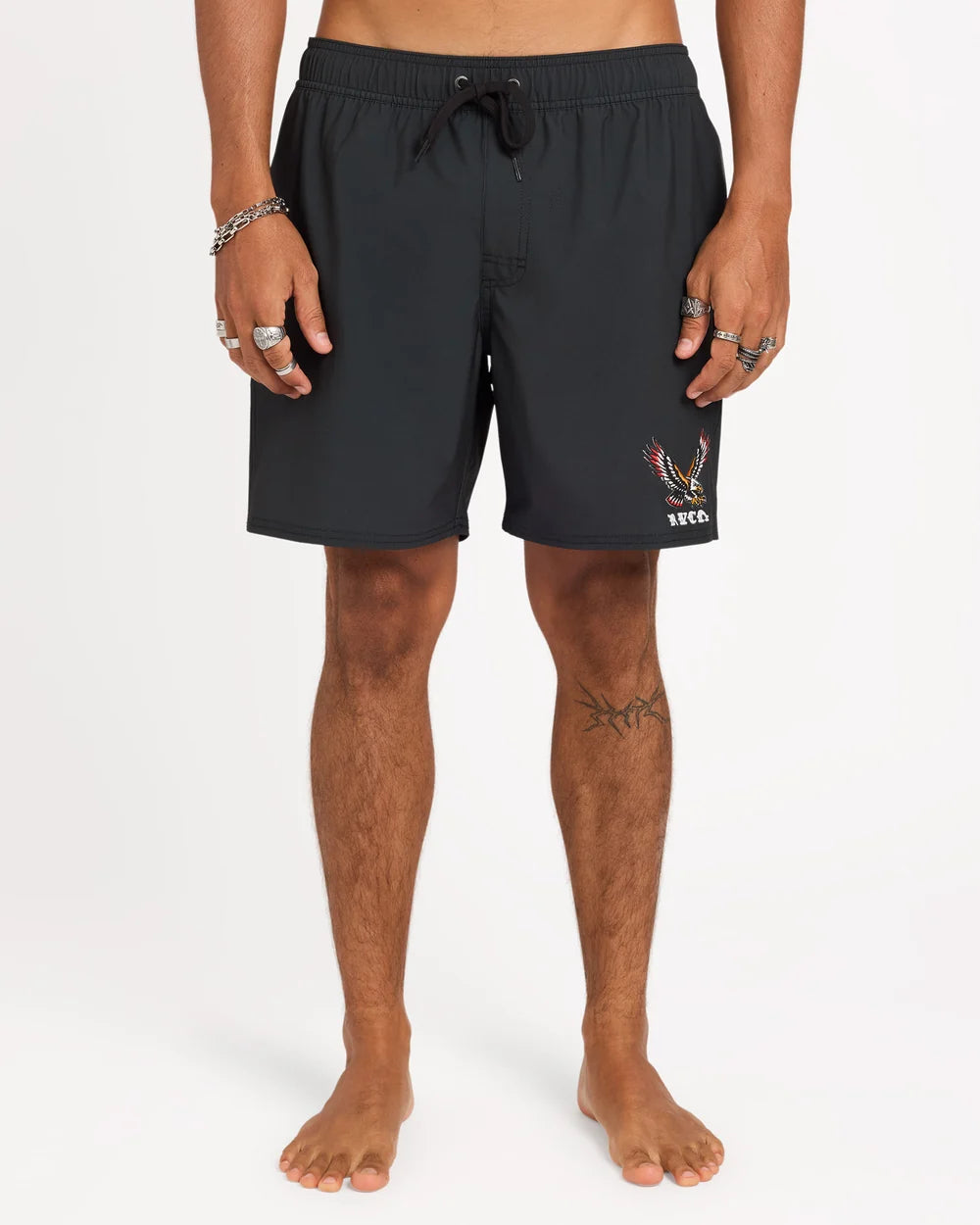 RVCA Traditional Eagle Elastic Pocket Short PIRATE BLACK