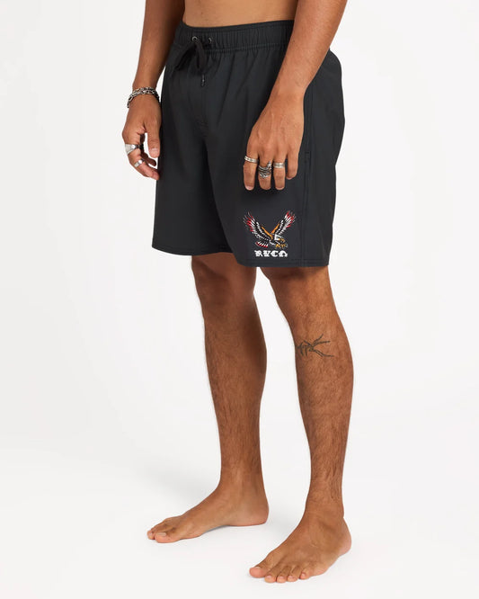 RVCA Traditional Eagle Elastic Pocket Short PIRATE BLACK
