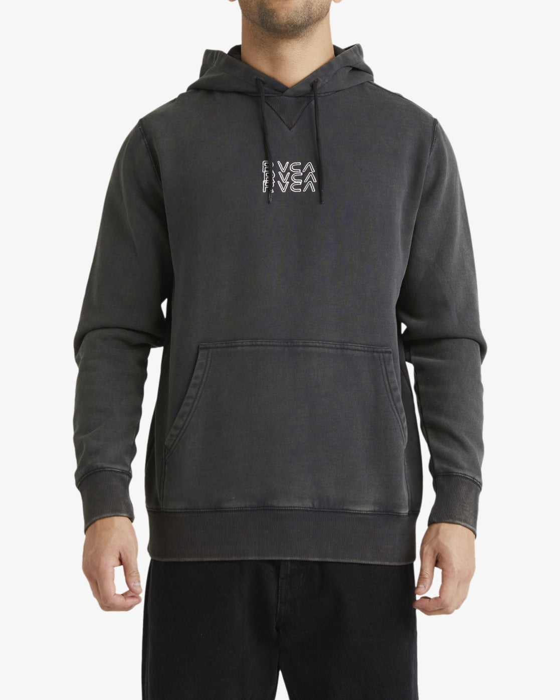 RVCA Stacked Hoodie WASHED BLACK