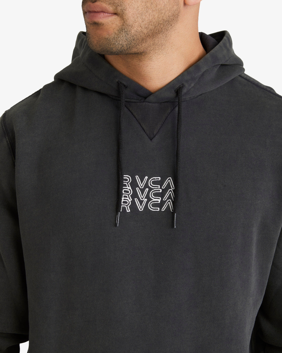 RVCA Stacked Hoodie WASHED BLACK