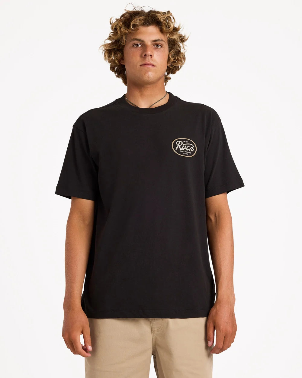 RVCA Standard Script Tee PIRATE BLACK