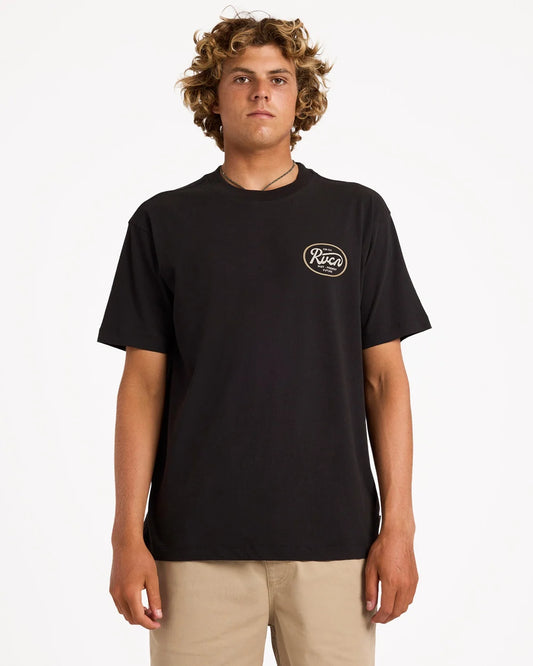RVCA Standard Script Tee PIRATE BLACK