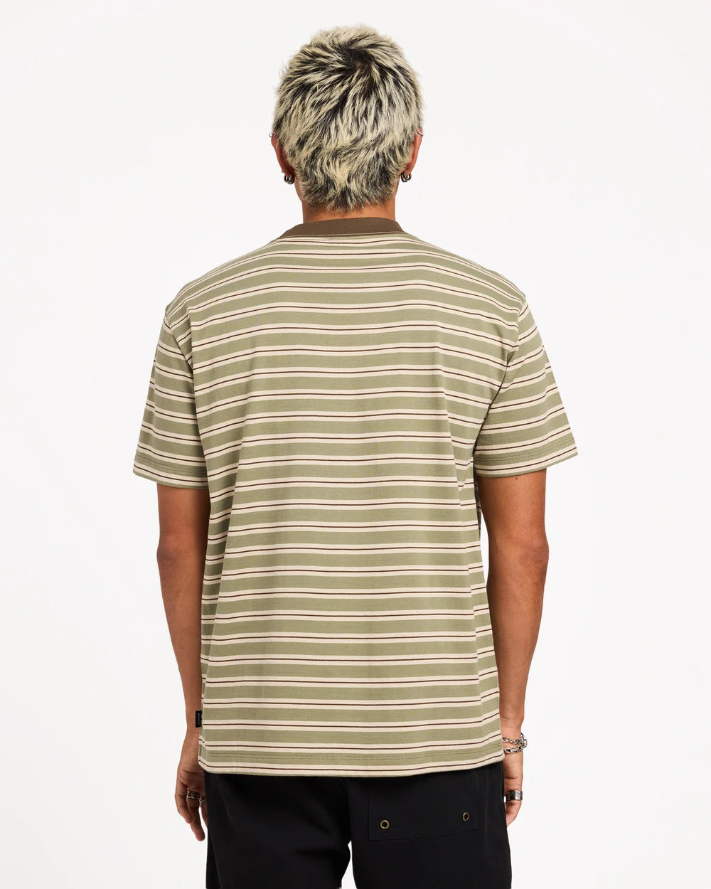 RVCA Exotica Stripe Tee ARMY