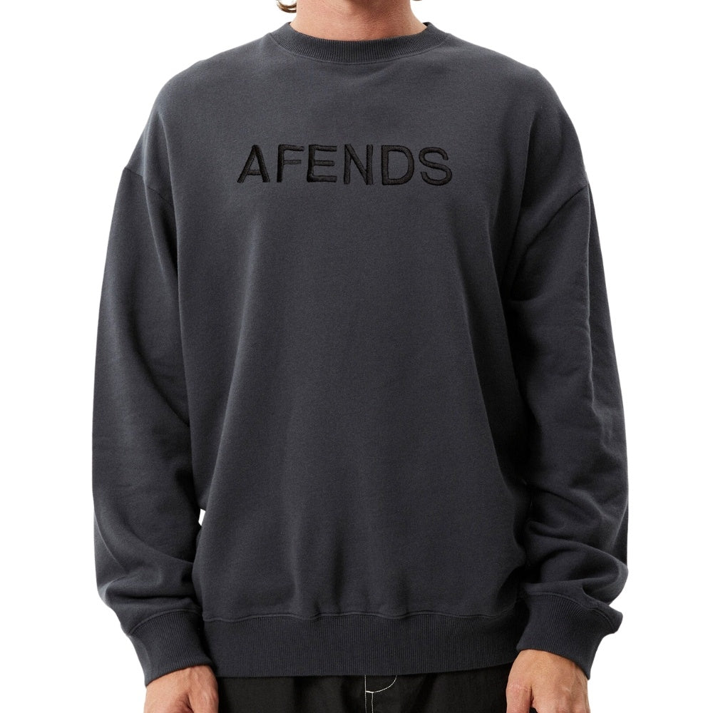 Afends Disguise Recycled Crew Neck CHARCOAL