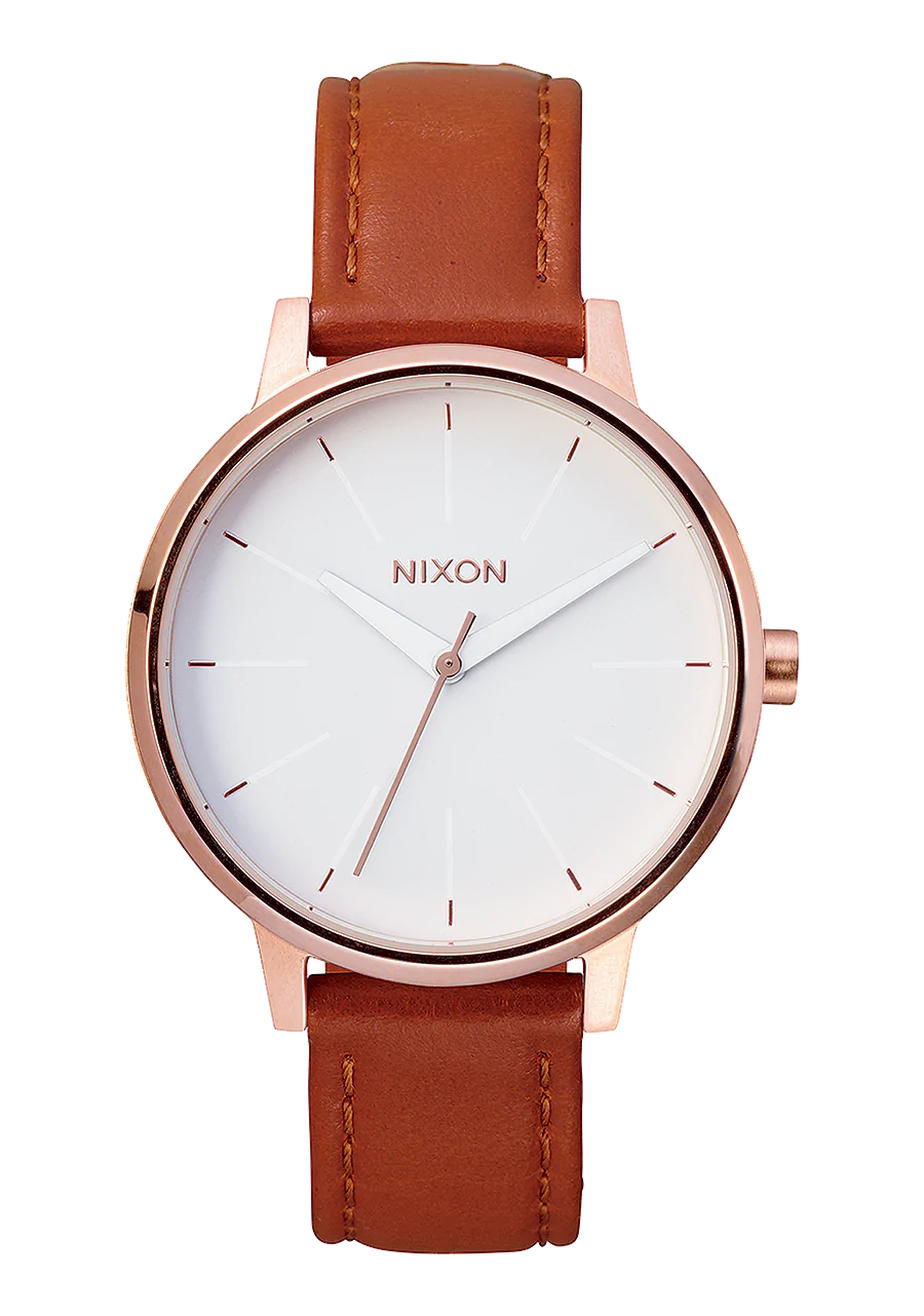 Nixon Kensington Leather ROSE GOLD / WHITE