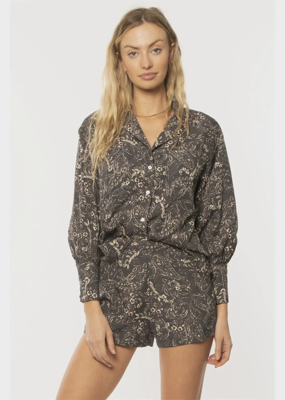 Amuse Zayden Woven Shirt BLACK
