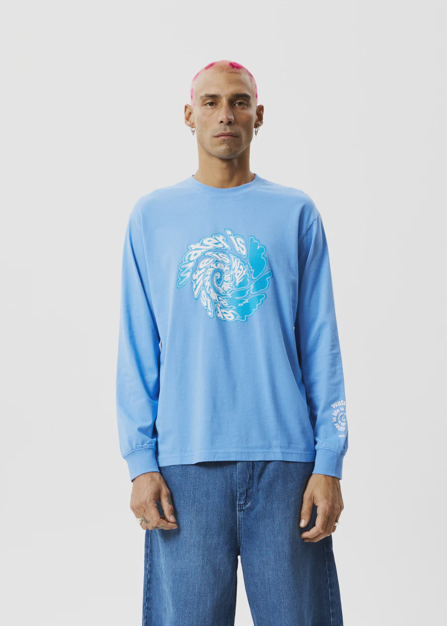 Afends Water Is Life Long Sleeve Graphic T-Shirt ARCTIC