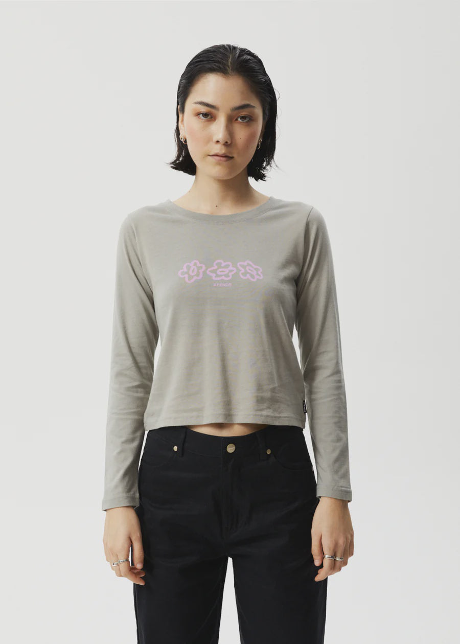 Afends Lily Long Sleeve Graphic T-Shirt OLIVE
