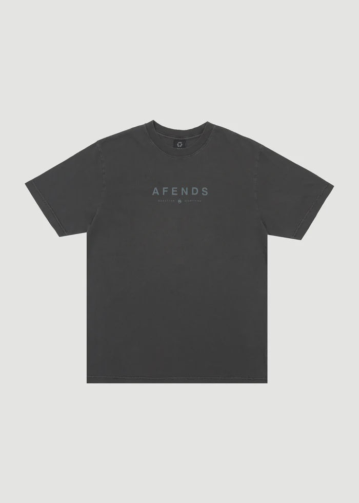 Afends Thrown Out Graphic Retro T-Shirt STONE BLACK