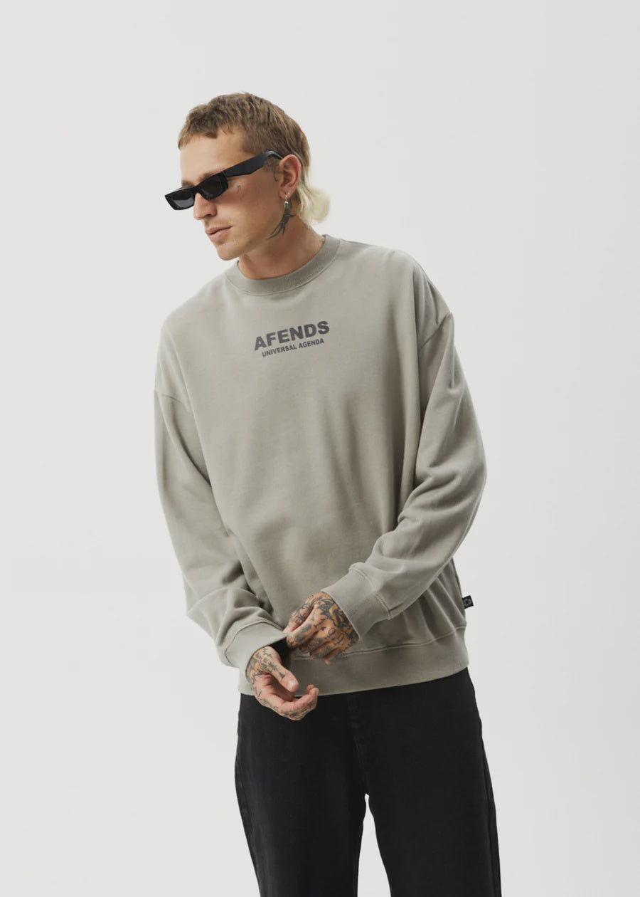 Afends Universal Crew Neck Jumper OLIVE