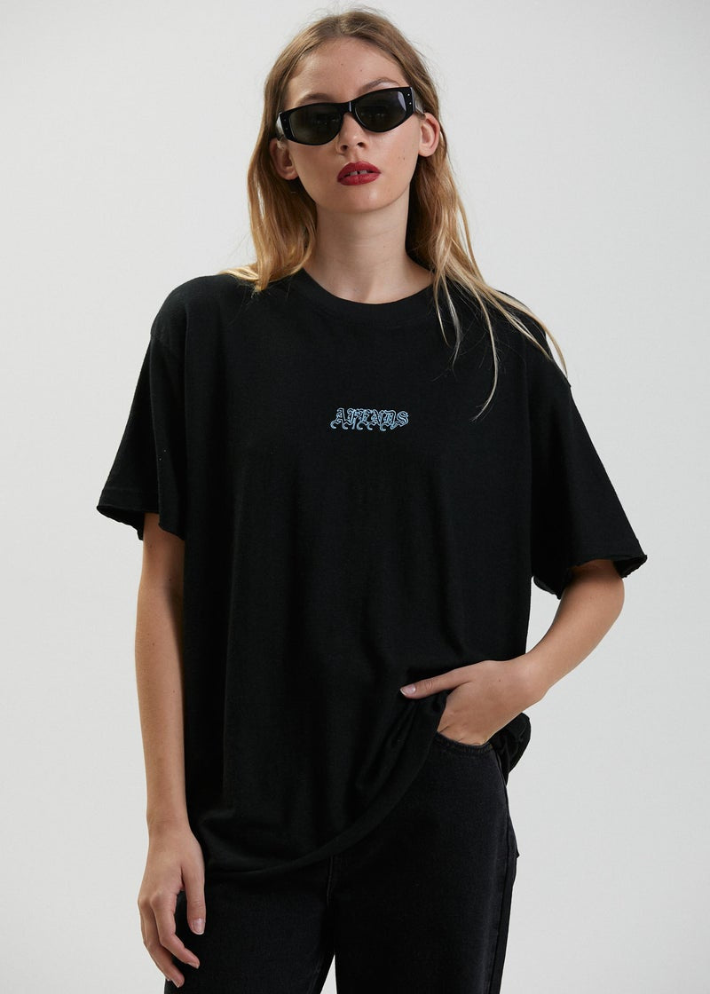 Afends Enlighten Hemp Oversized T-Shirt BLACK