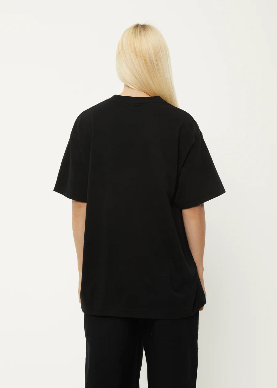 Afends Josie Slay Recycled Oversized Graphic T-shirt BLACK