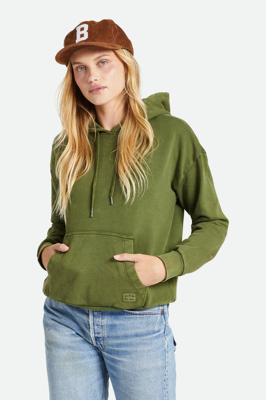 Brixton Cross Loop French Terry Hoodie CHIVE