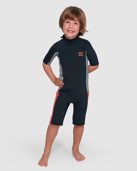 Billabong  2/2 Toddler Absolute FL Back Zip Short Sleeve Springsuit - Navy