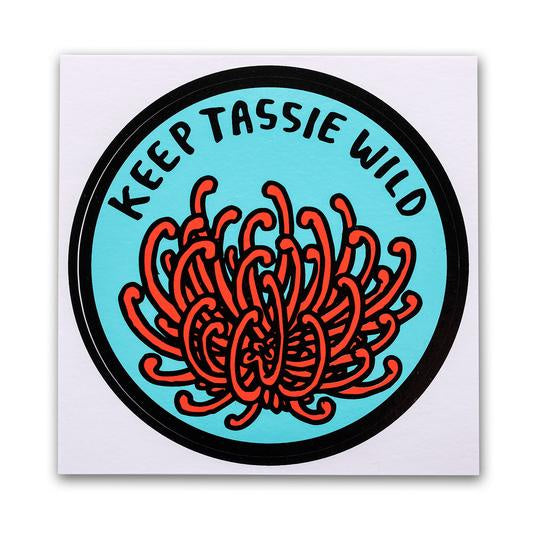 Keep Tassie Wild Waratah Bumper Sticker