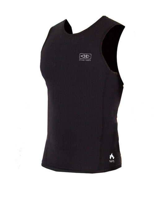 Ocean & Earth Mens Flame Thermo Vest BLACK