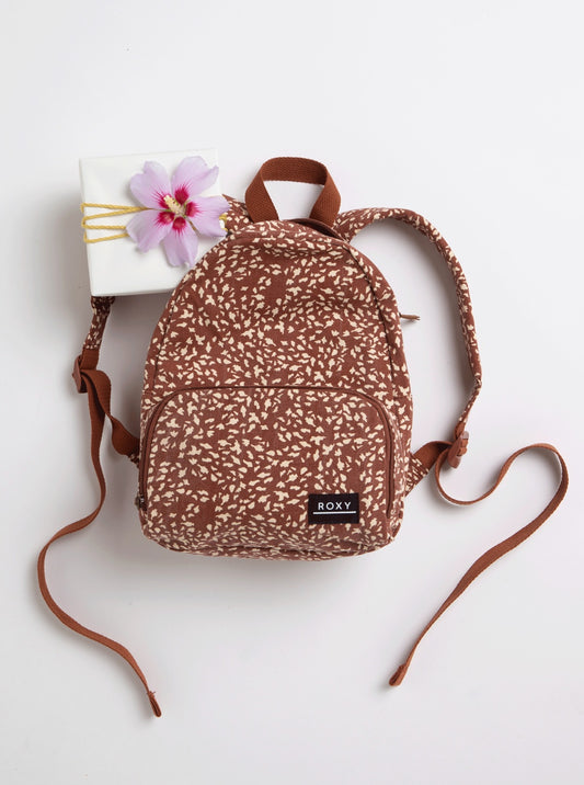 Roxy Always Core Canvas Backpack RUSTIC BROWN ANIMALIA DOTS