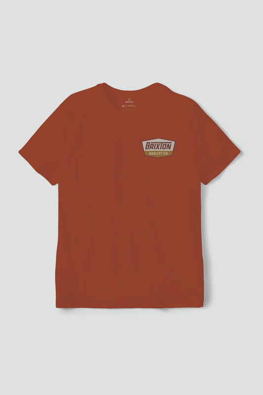 Brixton Regal S/S T-shirt BARN RED / DARK BURGUNDY