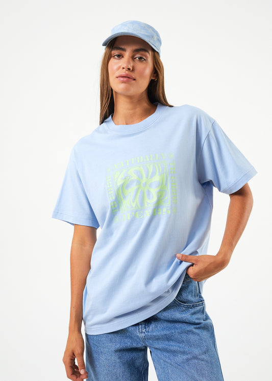 Afends To Grow Recycled Oversized Graphic T-Shirt POWDER BLUE