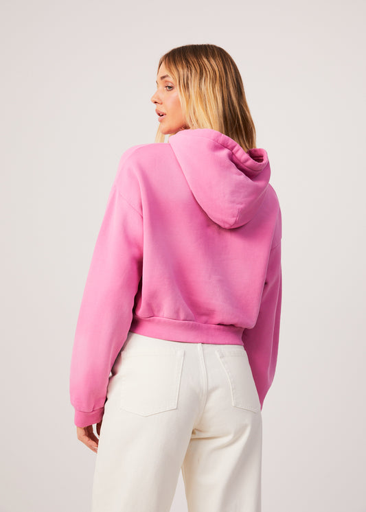 Afends Boundless Recycled Cropped Hoodie BUBBLEGUM