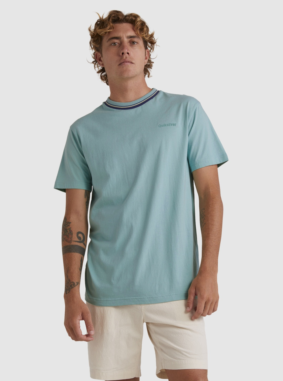 Quiksilver Pacific Fade SS Tee PASTEL TURQUOISE