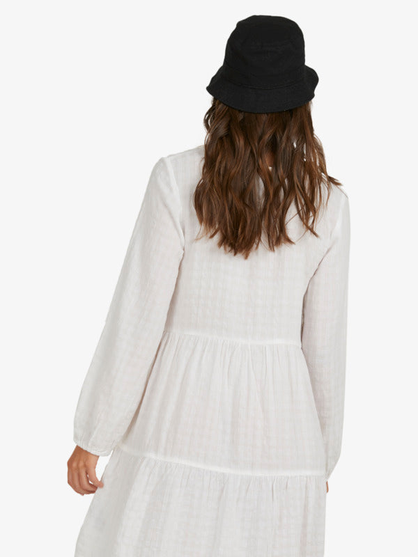Roxy Trapeze Breeze Dress WHITE