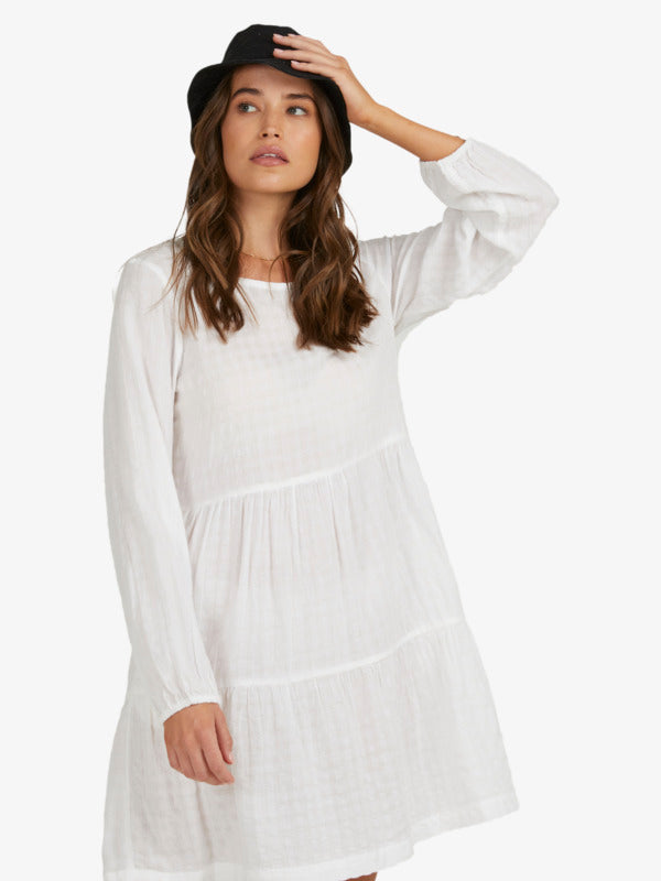 Roxy Trapeze Breeze Dress WHITE