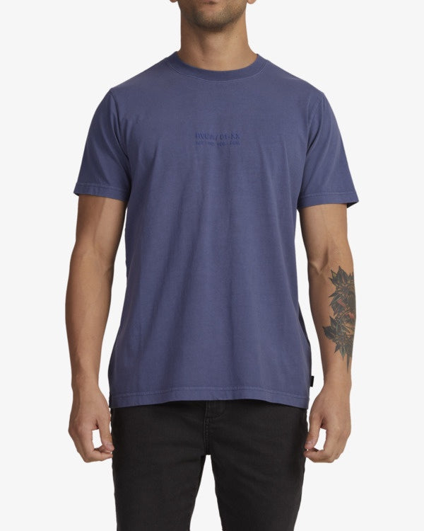 RVCA Circa Washed SS Tee WASHED BLUE